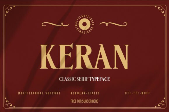 Keran: A Minimalist Serif Font for Editorial Design