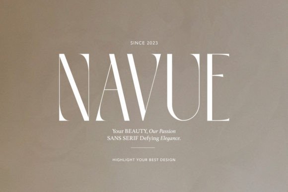 Navue Font: Elevating Brand Identity with Elegant Sans Serif Typography