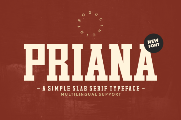 Priana: A Slab Serif Font for Makers
