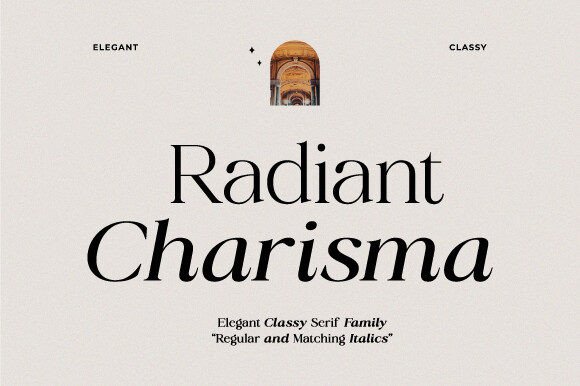 Radiant Charisma: A Serif Font for Digital Elegance