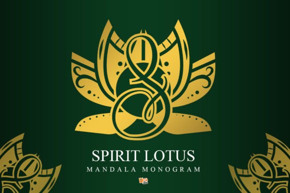 Spirit Lotus Mandala Font for Branding